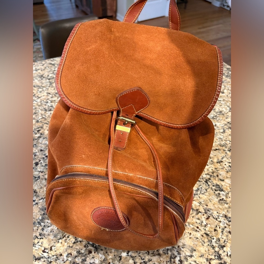 🌳VINTAGE RARE Eddie Bauer Suede & Leather Backpack